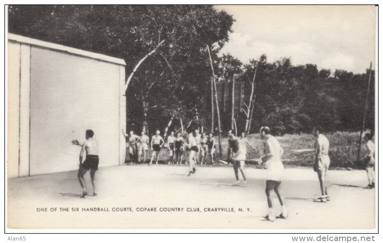 Handball Copake Country Club Craryville New York, Men Playing Handball Game, C1930s Vintage Postcard - Handball