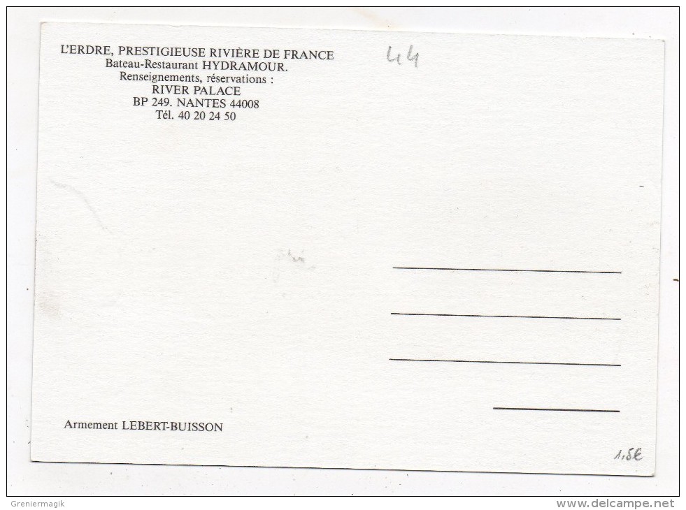Bateau Restaurant Hydramour - Renseignements Réservations River Palace Nantes - L'Erdre Prestigieuse Rivière De France - Hotels & Restaurants