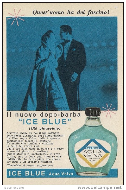 # AQUA VELVA WILLIAMS AFTER SHAVING JBCompany 1960s Advert Pubblicità Publicitè Reklame Parfum Profumo Cosmetics - Sin Clasificación