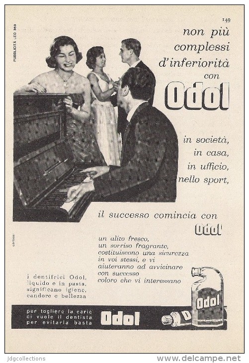 # ODOL DENTIFRICIO  1950s Advert Pubblicità Publicitè Reklame Toothpaste Zahnpaste Oral Dental Healthcare - Attrezzature Mediche E Dentistiche