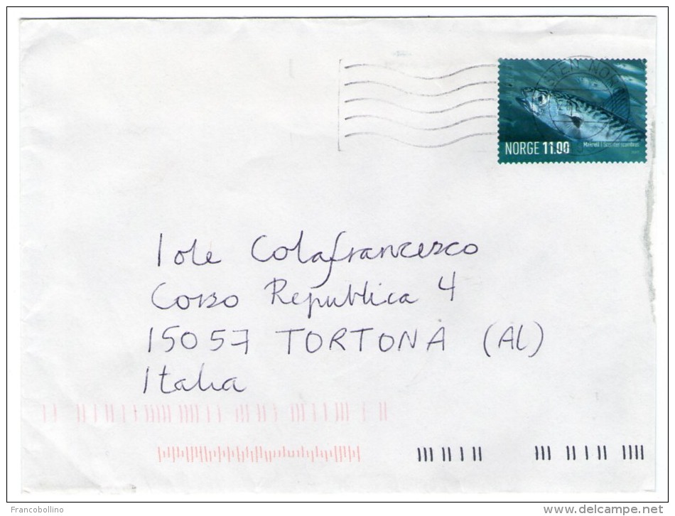 NORWAY - COVER TO ITALY / THEMATIC STAMP-FISH - Storia Postale