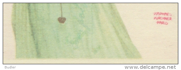 Illustration De Raphaël KIRCHNER : FEMME Aux Bijoux Avec Sa Boîte De Bijoux Dans La Main :  Style Art Nouveau. - Kirchner, Raphael