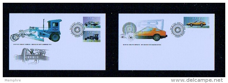 1996 Historical Vehicules  Series 4  -Post Office Sealed Pack Of 4 FDCs  Sc 1604a-f, 1605y - 1991-2000