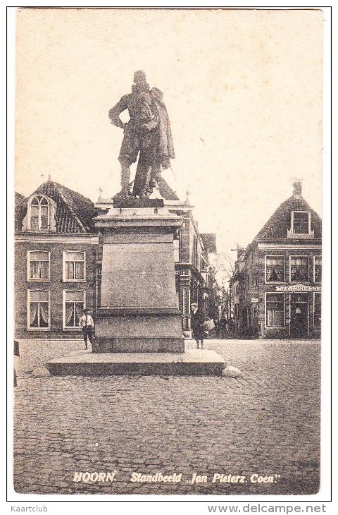 Hoorn - Standbeeld 'Jan Pieterz. Coen' - (1908, Uitg. A. Beerding, Hoorn)  - Noord-Holland / Nederland - Hoorn