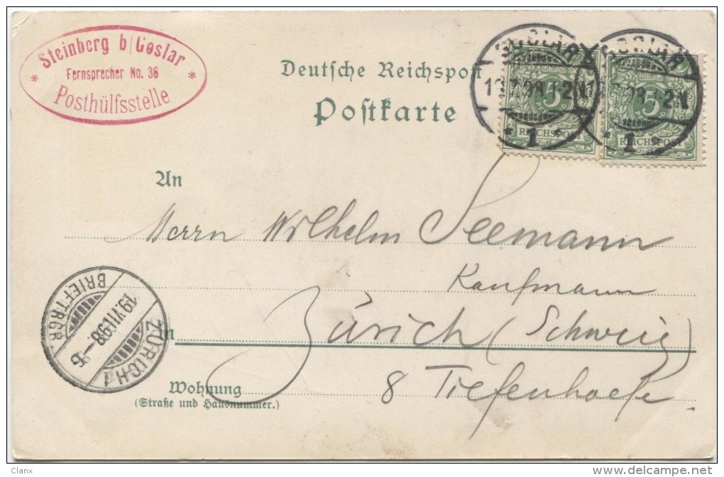 STEINBERG Bei GOSLAR 1898 Litho - Autres & Non Classés
