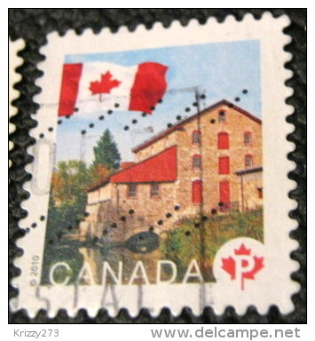 Canada 2010 Flag Over Historic Mills Old Stone Mill P - Used - Gebruikt