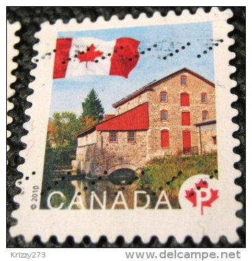 Canada 2010 Flag Over Historic Mills Old Stone Mill P - Used - Gebruikt