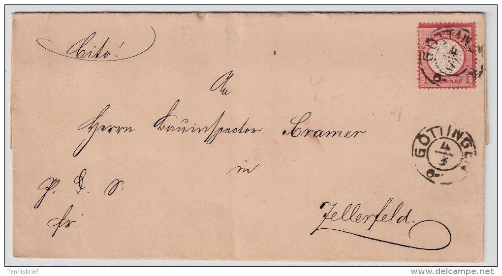 DR ! Gr.Hannover-Stp. Nv. " GÖTTINGEN " , #3153 - Briefe U. Dokumente