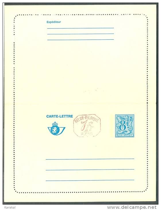 België Belgique Belgium Carte-lettre 47 III P018M 8F F 1980 MNH XX - Postbladen