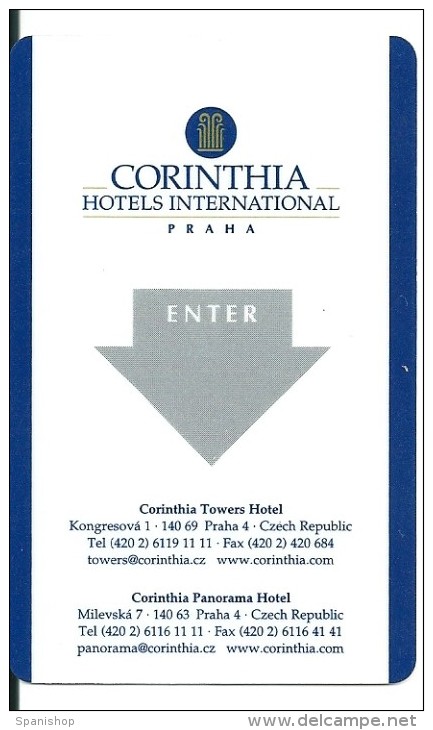 HOTEL CORINTHIA TOWERS HOTEL CZECH REPUBLIC   Llave Clef Key Keycard Karte - Hotel Labels