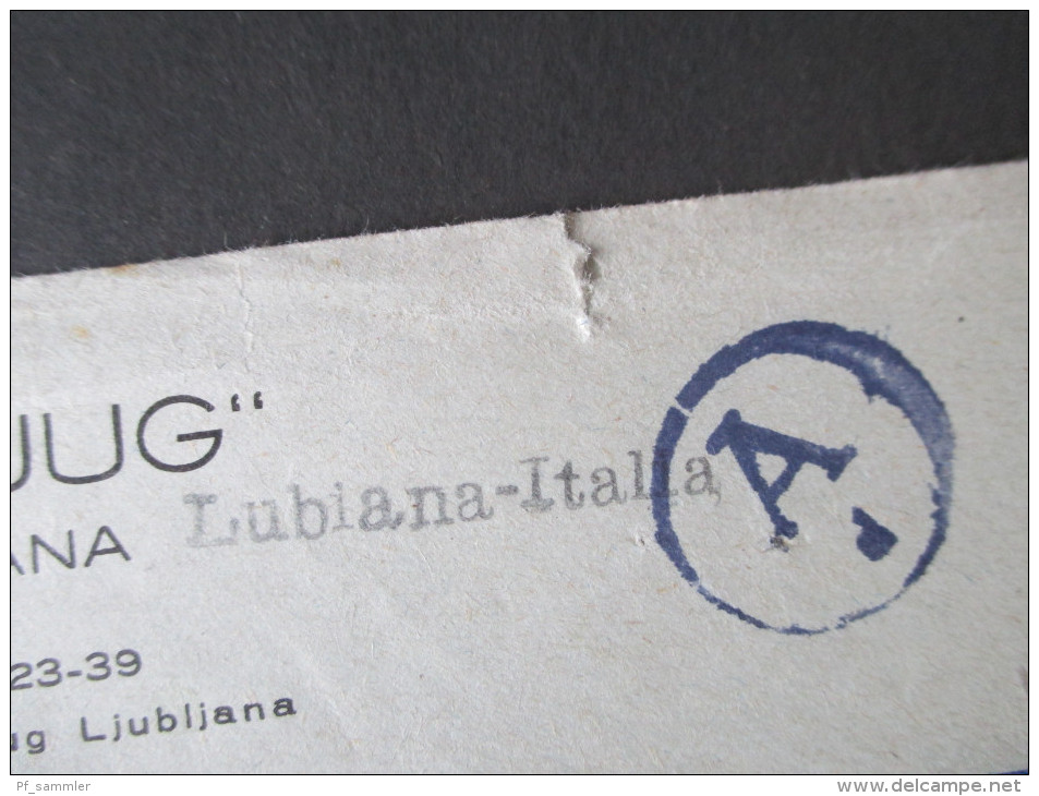 Italien / Lubiana 1943 Zensurbrief Mit Vielen Zensurstempeln. Interessanter Beleg! 2. Weltkrieg - Propaganda Di Guerra