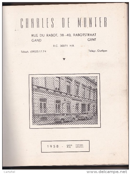 GENT-GAND-BELGIQUE-CHARLES DE MUNTER-IJZERWAREN-GEREEDSCHAP-KATALOGUS-1958+ - 200 BLADZIJDEN-MOOIE STAAT ZIE 9 SCANS ! ! - Publicités