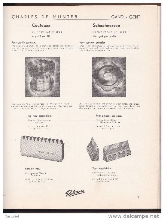 GENT-GAND-BELGIQUE-CHARLES DE MUNTER-IJZERWAREN-GEREEDSCHAP-KATALOGUS-1958+ - 200 BLADZIJDEN-MOOIE STAAT ZIE 9 SCANS ! ! - Publicités