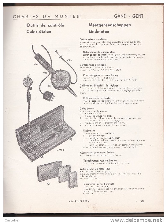 GENT-GAND-BELGIQUE-CHARLES DE MUNTER-IJZERWAREN-GEREEDSCHAP-KATALOGUS-1958+ - 200 BLADZIJDEN-MOOIE STAAT ZIE 9 SCANS ! ! - Publicités