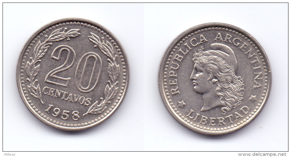 Argentina 20 Centavos 1958 - Argentinië