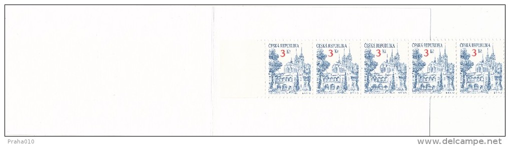 Czech Rep. / Stamps Booklet (1994) 0035 ZS 4 Brno City (architecture, Church, Postal Vehicle - 1924) (J3823) - Unused Stamps