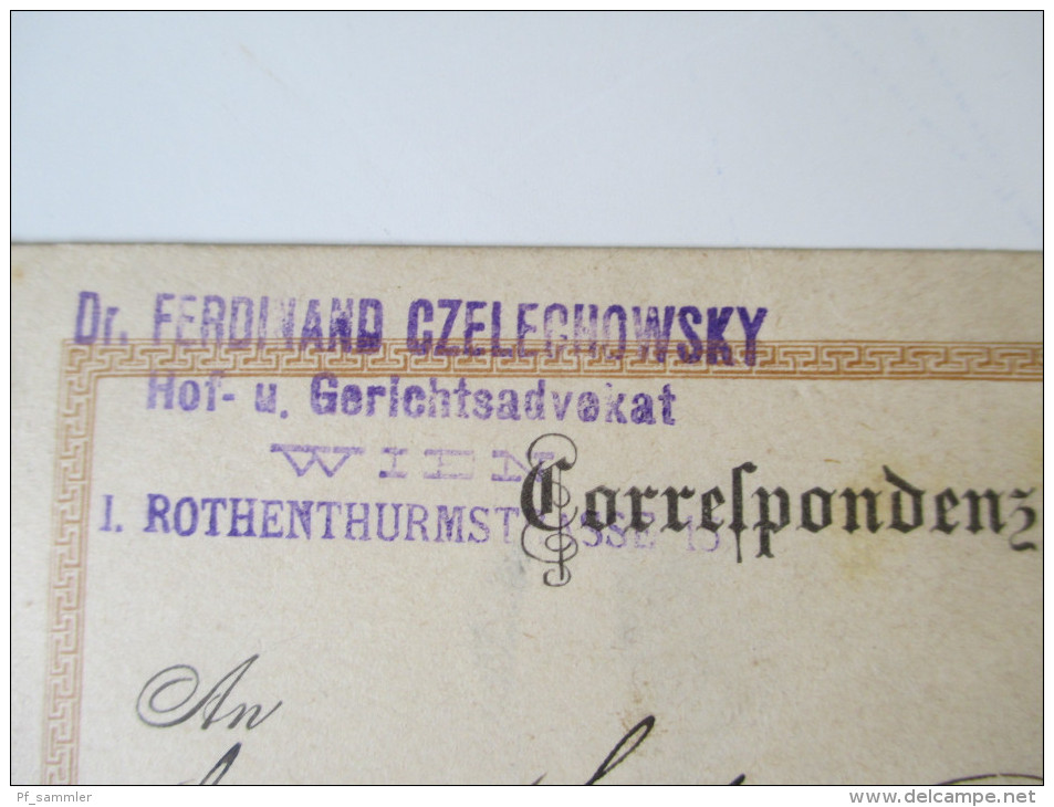 Österreich GA 11 Stk. 1886-1921. Firmenkorrespondenz. Preussen K2 Nachverwendeter Stempel Sassenberg - Autres & Non Classés