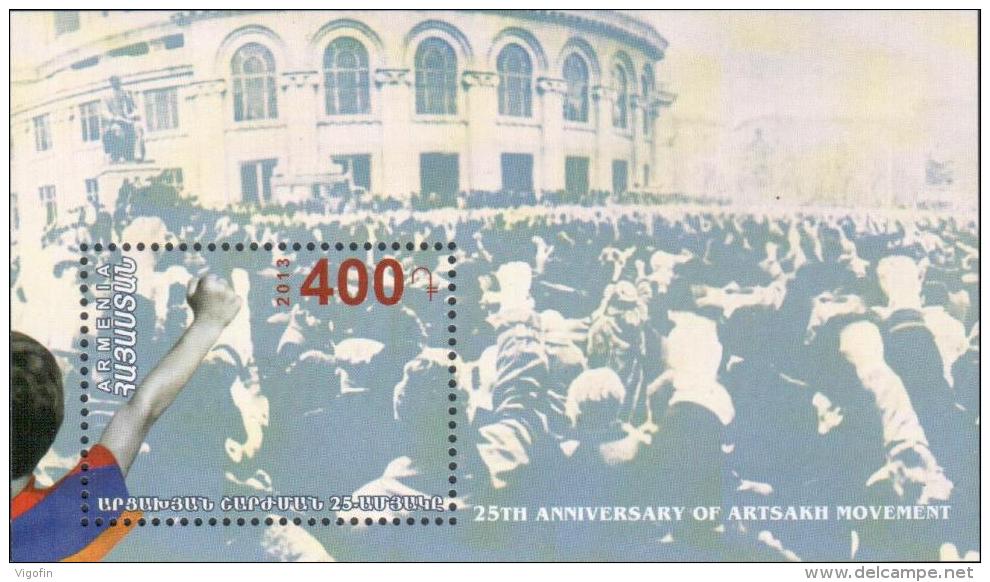 AR 2013 "25th Anniversary Of Artsakh Movement",ARMENIA, S/S MNH - Armenien