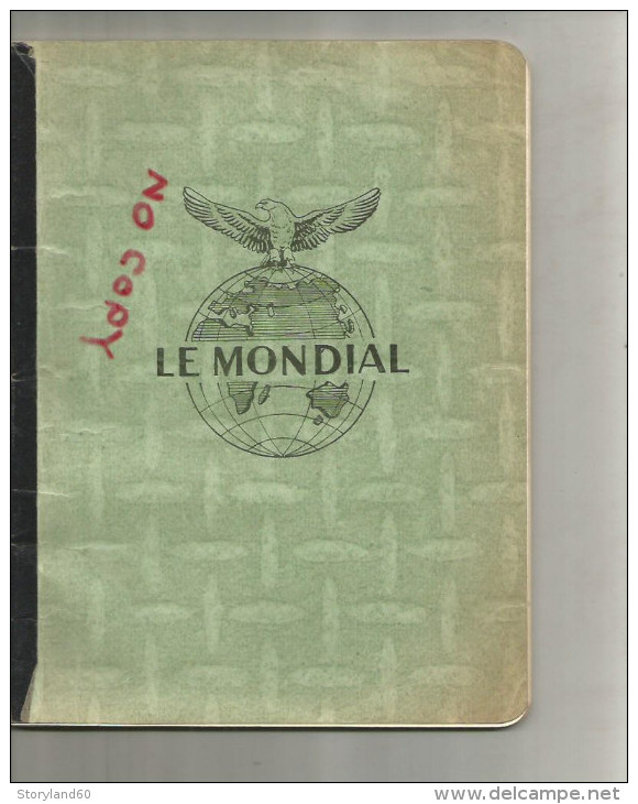 Cahier Le Mondial , 96 Pages , Plein, Pas De Dessins , Histoire  3eme - M