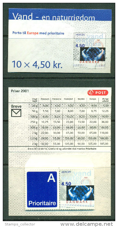 Denmark.  S 115, EUROPA 2001 Complet Booklets, Very Fine MNH - Carnets
