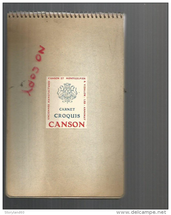 Carnet De Croquis Canson Et Montgolfier , Vendu Pour La Couverture Et Non Le Contenu - C