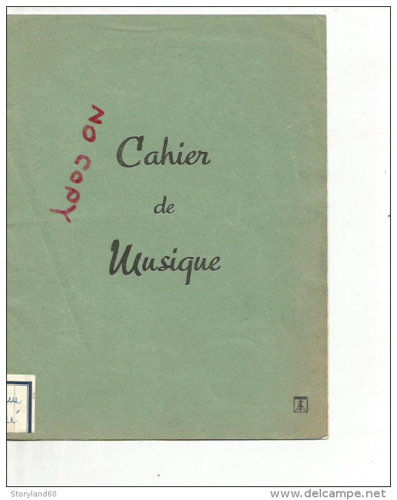 Cahier De Musique Vide  , Vendu Pour Couverture - M