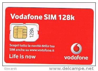 VODAFONE  ITALIA  - GSM SIM RICARICAT 7^ ED. NC - 4 ATTACCHI 128 KB    -  USED -  RIF. CP - Schede GSM, Prepagate & Ricariche