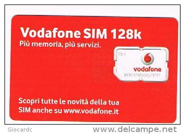VODAFONE  ITALIA  - GSM SIM RICARICAT 7^ ED. NC - 4 ATTACCHI 128 KB    -  USED -  RIF. CP - Schede GSM, Prepagate & Ricariche