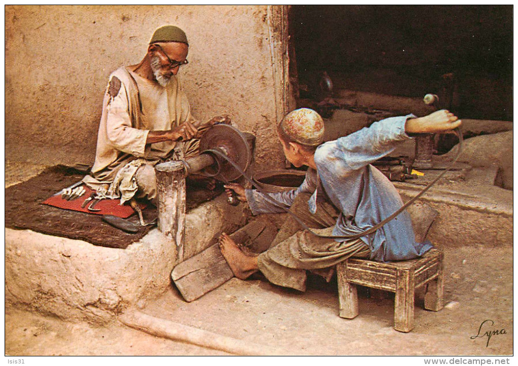 Afghanistan - Métiers - Rémouleurs - Rémouleur - Artisan De Pêre En Fils - Semi Moderne Grand Format - état - Afganistán