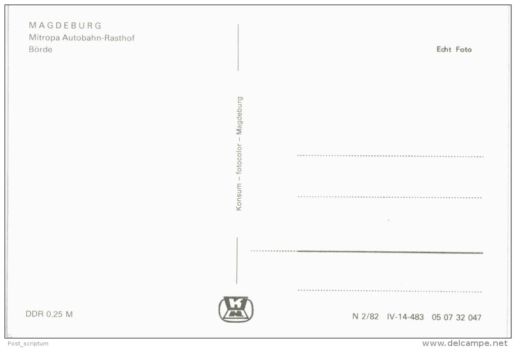 Allemagne - Magdeburg Motropa Autobahn Rasthof - Börde - Magdeburg