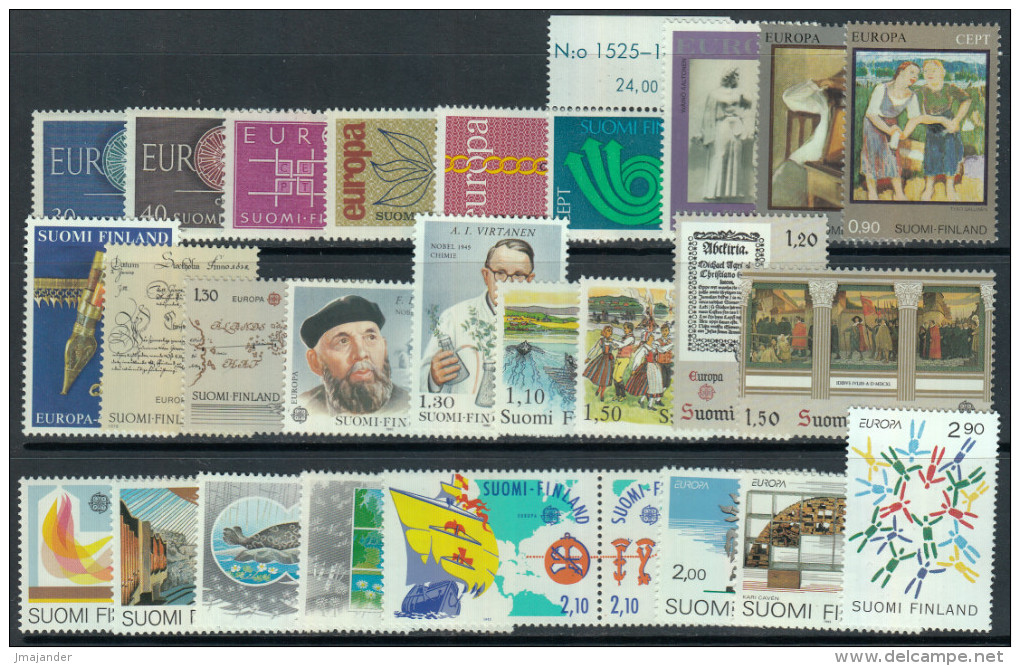 Finland EUROPA-CEPT 1960-1995 Collection Complete Sets MNH - Collections