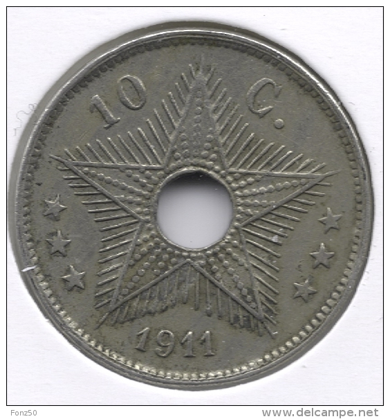 CONGO - ALBERT II * 10 Cent 1911 * Prachtig * Nr 7473 - 1910-1934: Albert I.