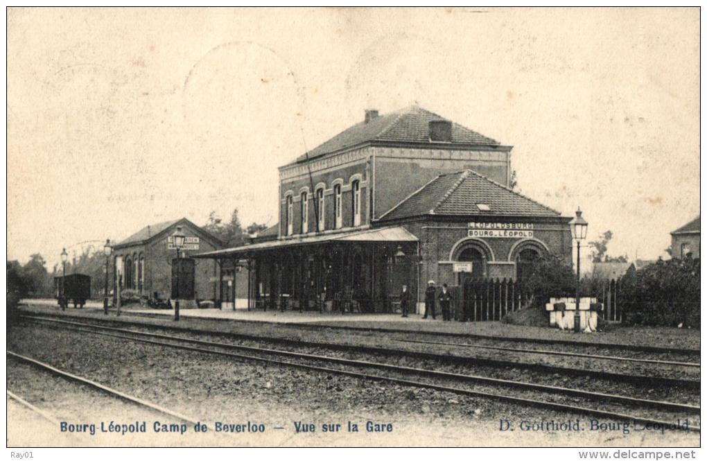 BELGIQUE - LIMBOURG - LEOPOLDSBURG - BOURG-LEOPOLD -  BEVERLOO - Vue Sur La Gare. - Leopoldsburg (Camp De Beverloo)