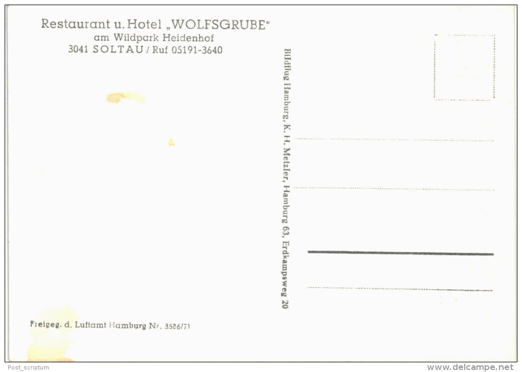 Allemagne - Soltau Restaurant Und Hotel Wolfsgrube - Soltau