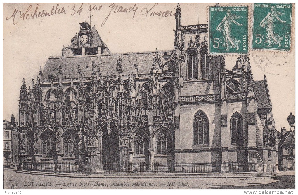 Cp , 27 , LOUVIERS , L'Église Notre-Dame , Ensemble Méridional - Louviers