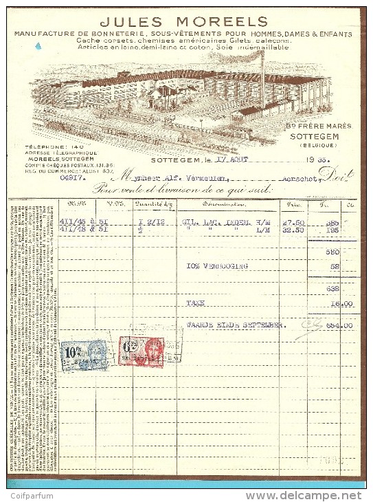 MANUFACTURE DE BONNETERIE, SOUS-VETEMENTS POUR HOMMES, DAMES & ENFANTS / SOTTEGEM 1935 (F973) - 1900 – 1949