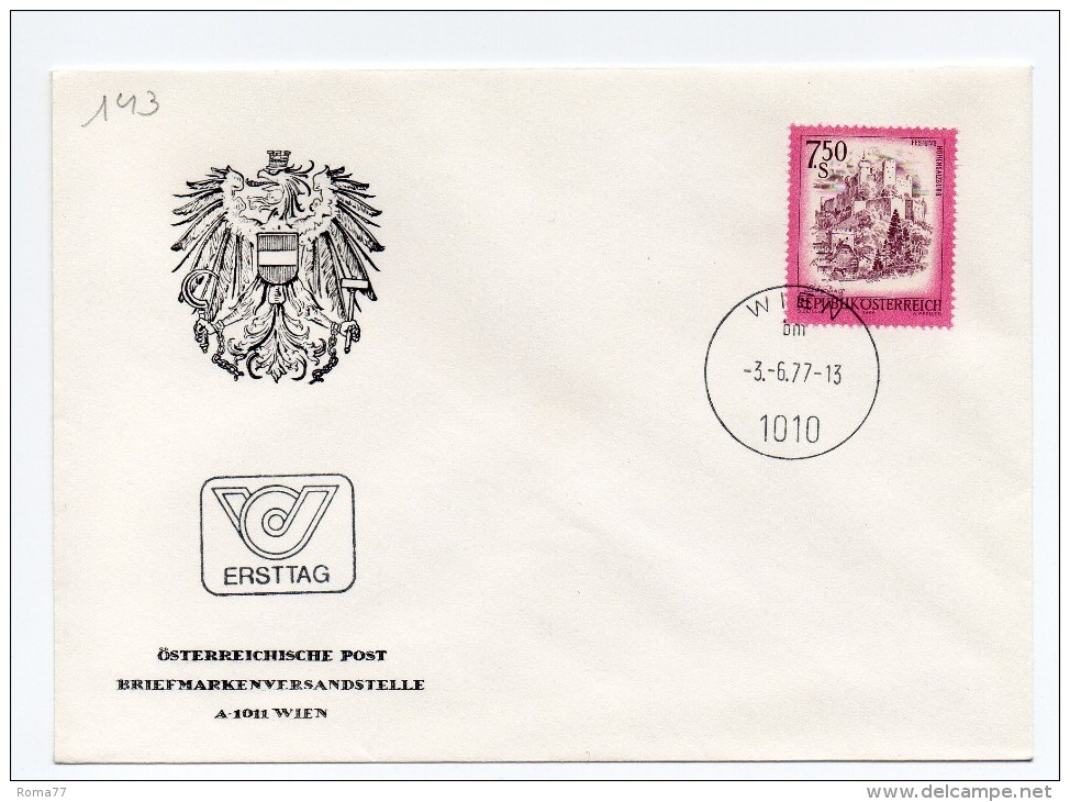 MK143 - AUSTRIA 3/6/1977 ,  N. 1379 Salisburgo - FDC