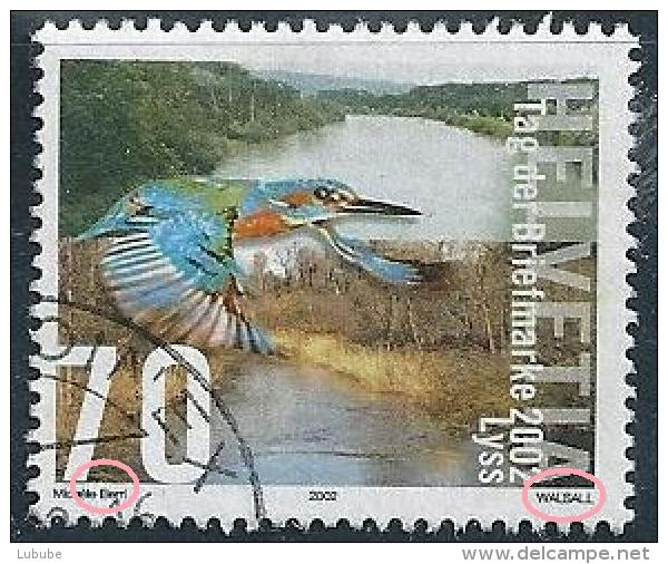 Tag Der Briefmarke Lyss  "Eisvogel"  (Markenabart)               2002 - Errors & Oddities