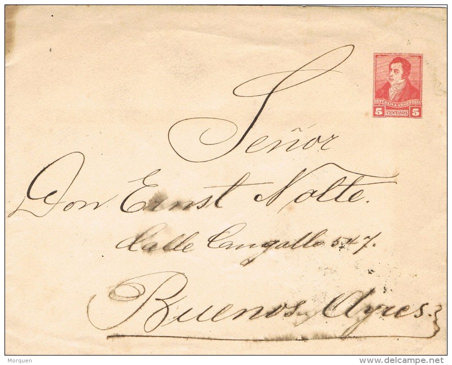14180. Entero Postal ARGENTINA 1895. 5 Ctvos San Martin - Postal Stationery