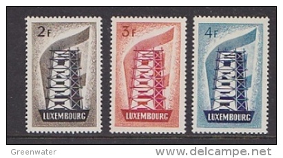 Europa Cept 1956 Luxemburg 3v Original Gum ** Mnh (23888E) - 1956