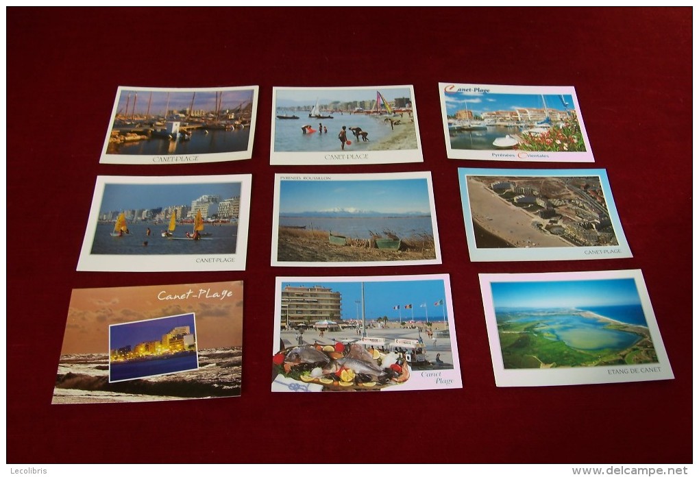 9 CARTES DE  POSTALE  VISAGE  DE CANET - Canet En Roussillon