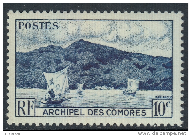 Comoros 1950 Definitive: Bay Of Anjouan. Mi 20 MNH - Unused Stamps