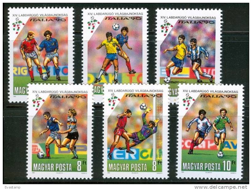 HUNGARY - 1990. World Cup Soccer Championships, Italy Cpl. Set MNH! - Ungebraucht