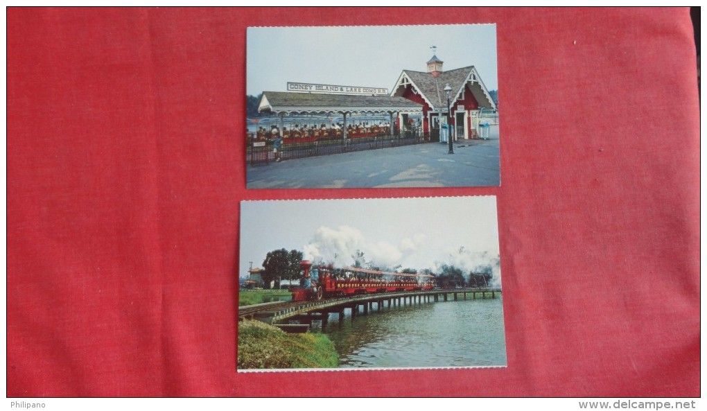 2 Card Lot-- Coney Island Train Ride  Ohio> Cincinnati ( --ref   1926 - Cincinnati