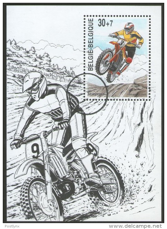 BELGIUM 1999 Motocross SPECIMEN Sheetlet    [spécimen,Muster,muestra,saggio] - Moto