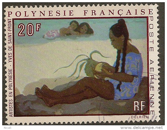 FRENCH POLYNESIA 1970 20f Painting SG 122 U #OG113 - Oblitérés