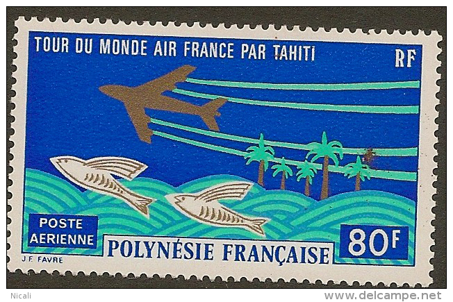 FRENCH POLYNESIA 1973 Air France SG 167 UNHM #OG142 - Neufs