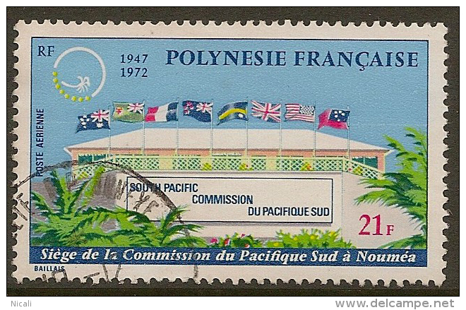 FRENCH POLYNESIA 1972 21f SPC SG 155 U #OG152 - Unused Stamps