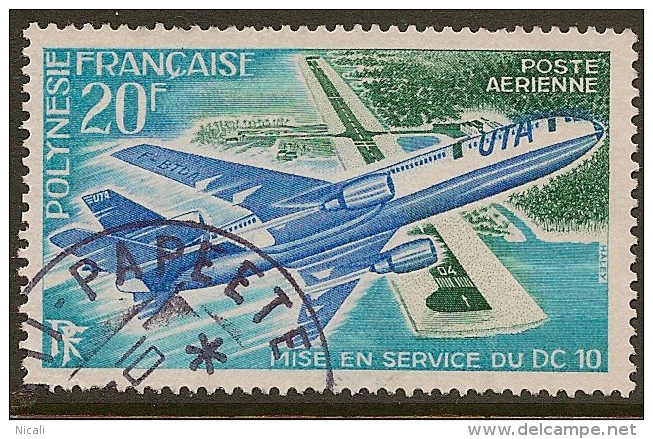FRENCH POLYNESIA 1973 20f DC 10 SG 168 U #OG151 - Ungebraucht