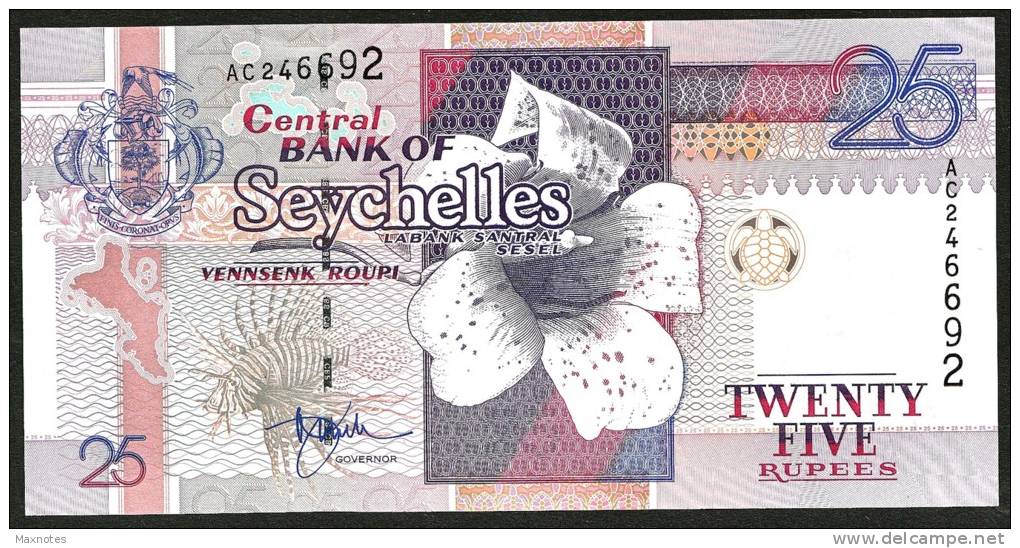 SEYCHELLES : Banconota 25 RUPEES  - FDS - Seychelles